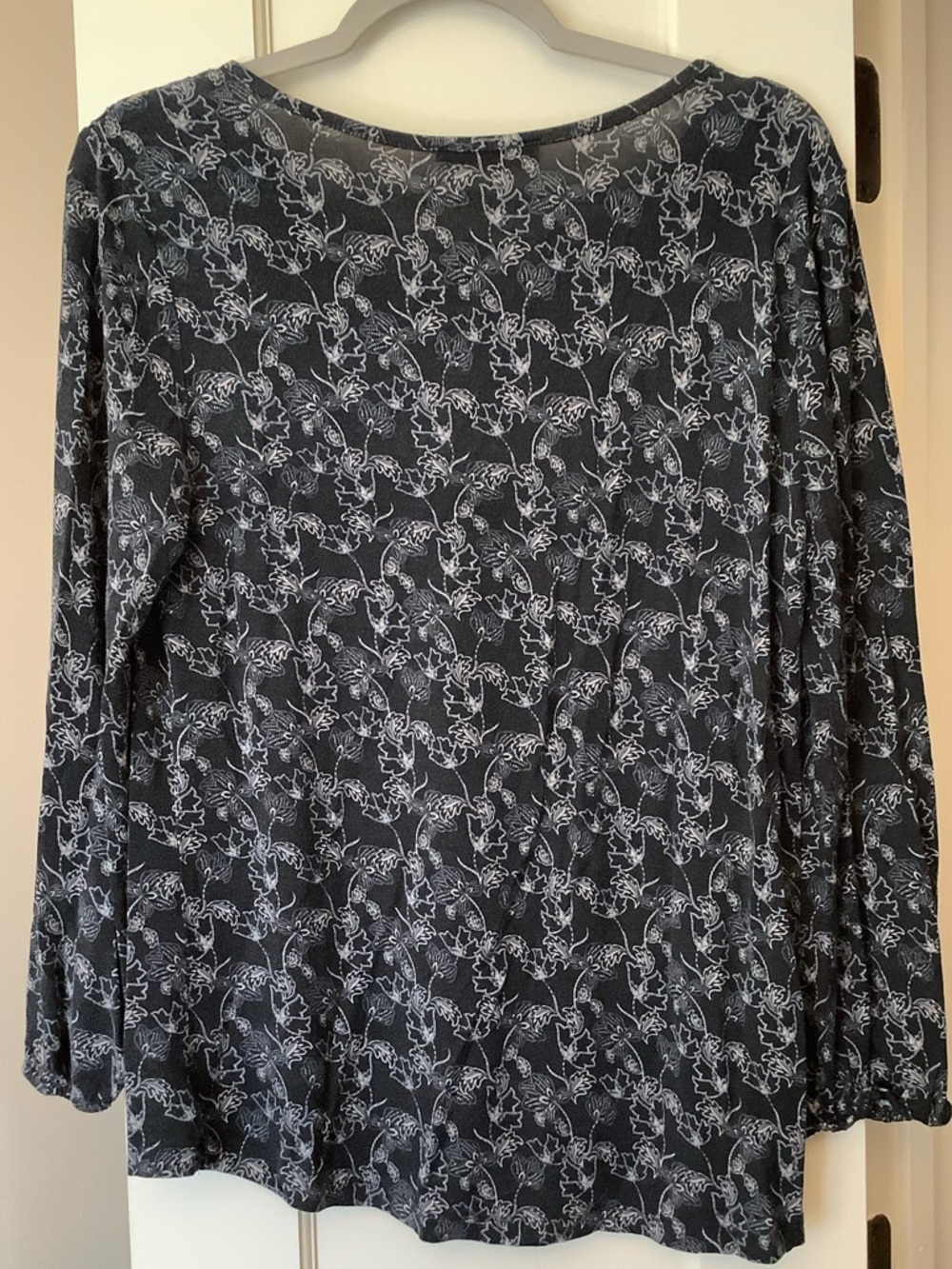 Sanctuary Black Floral Embroidered Tie-Neck Tunic - Picture 4 of 4